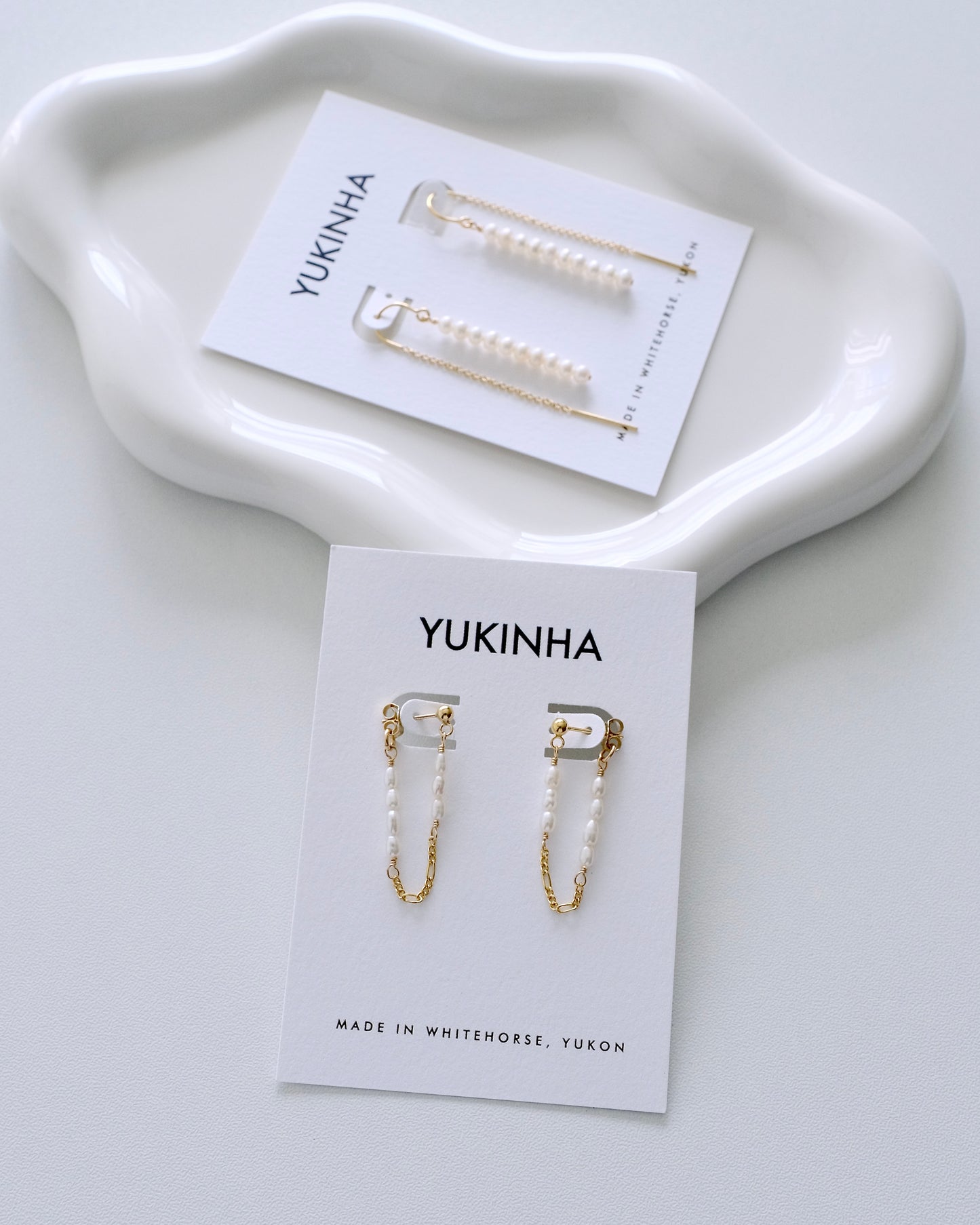 Stella Pearl Chain Earrings