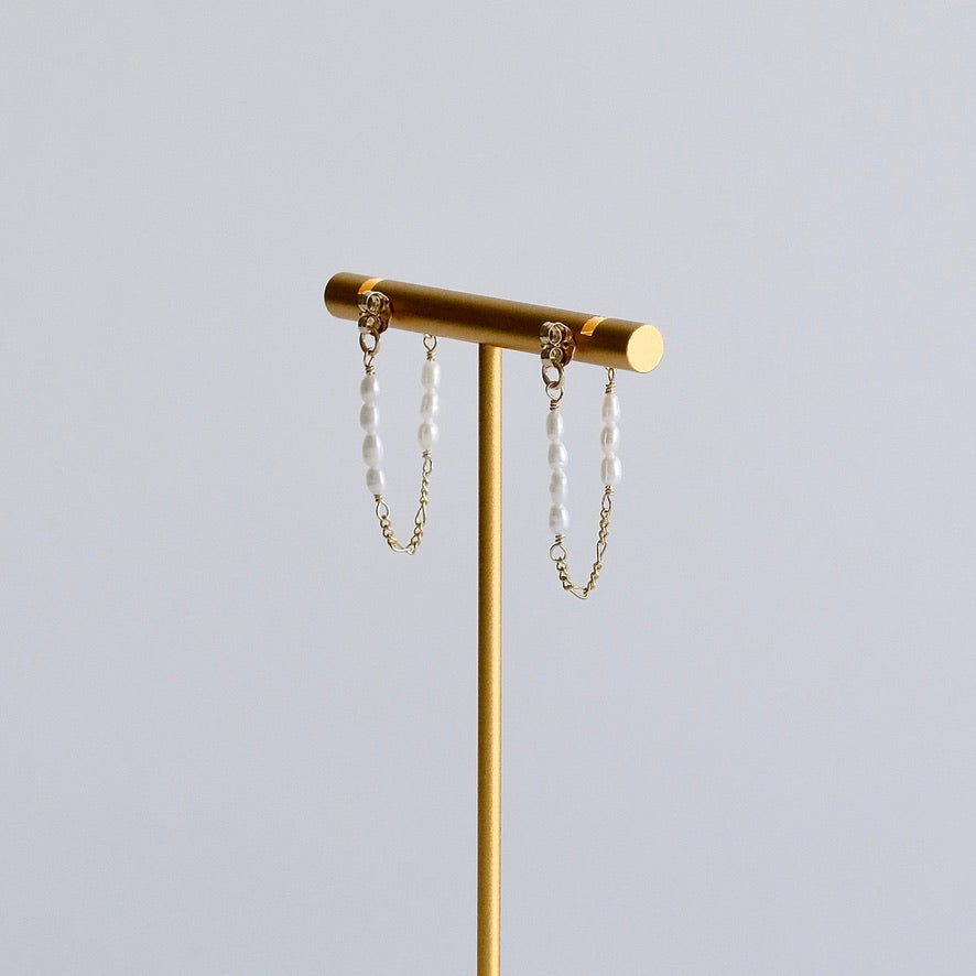 Stella Pearl Chain Earrings