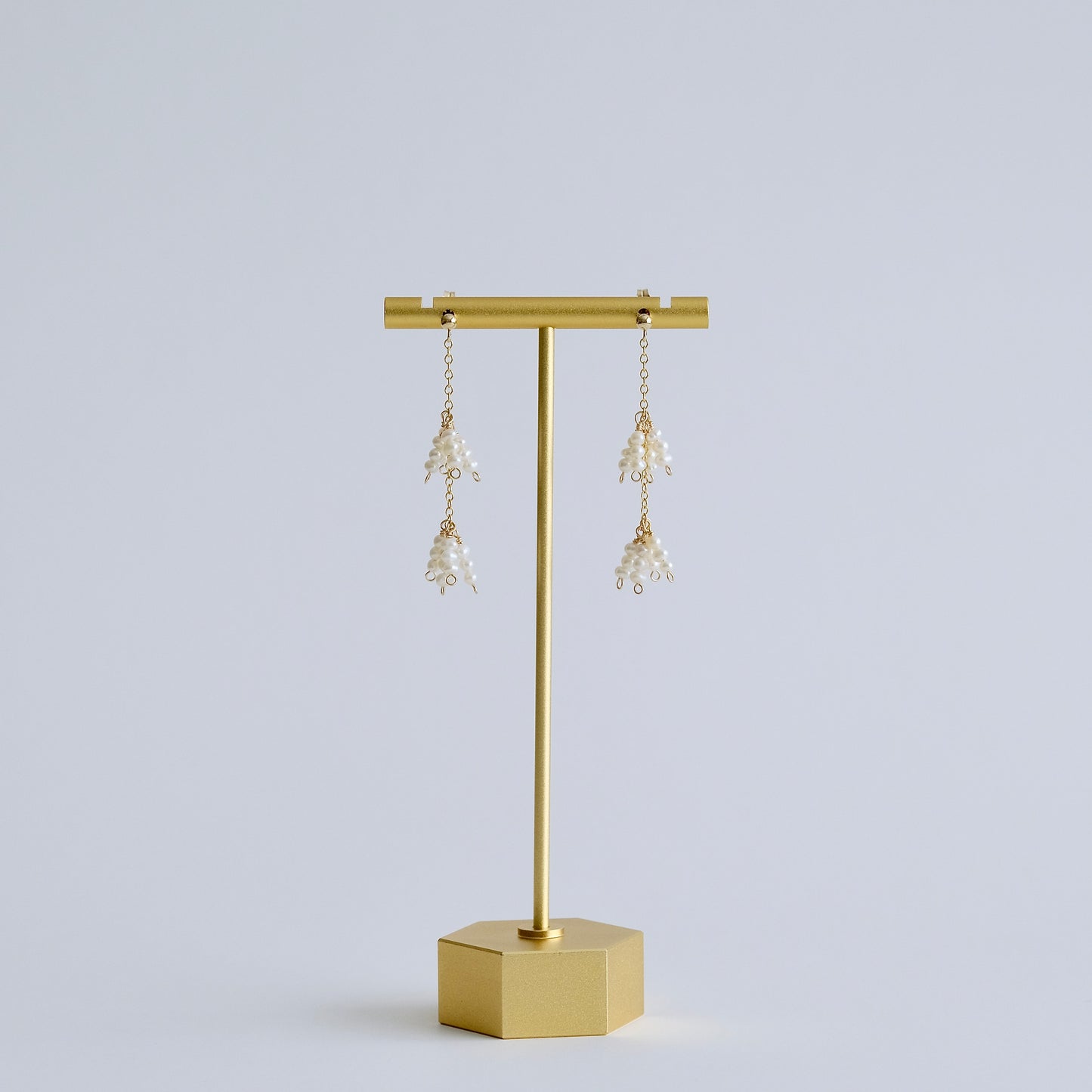 Floral Cluster Pearl Earrings