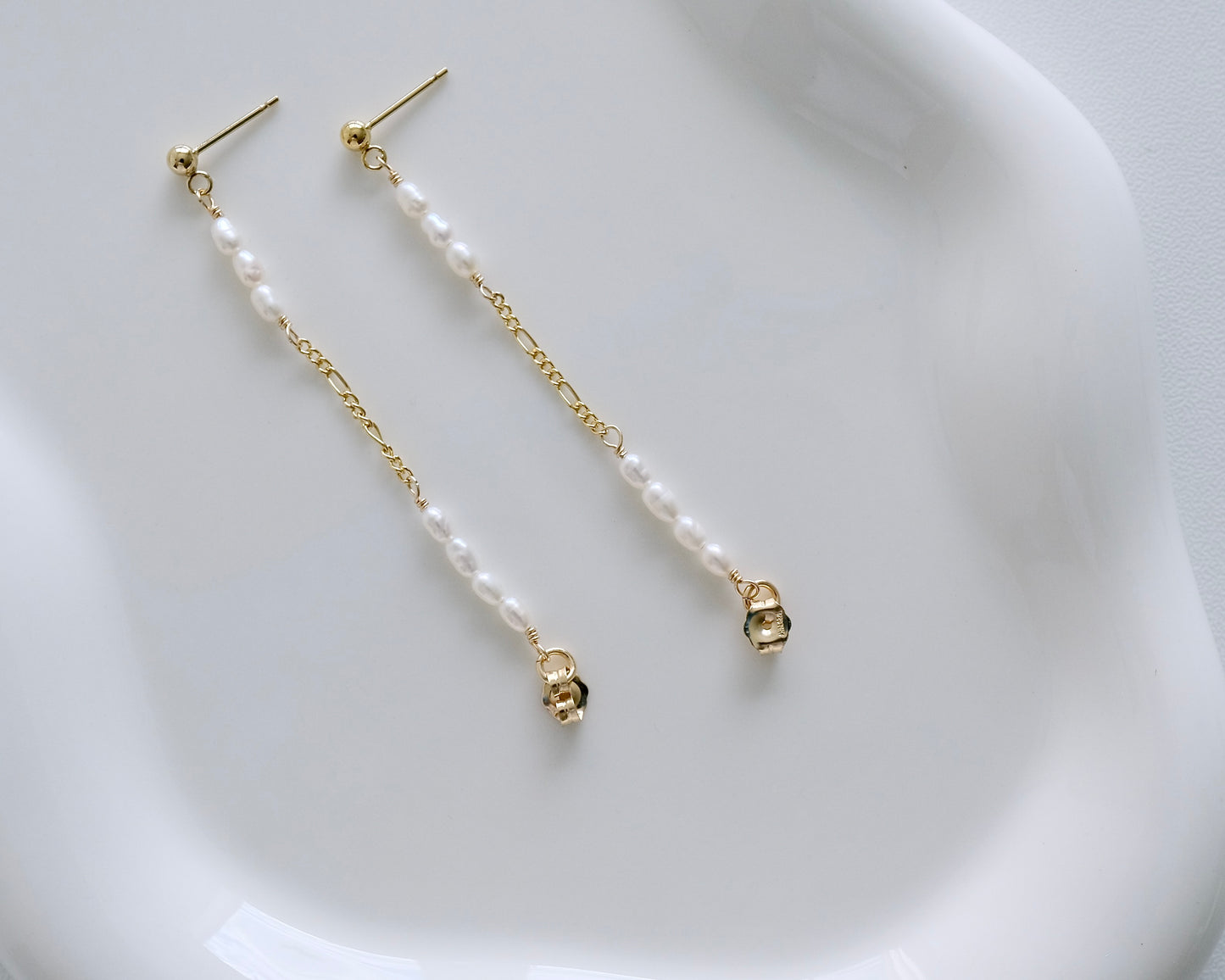 Stella Pearl Chain Earrings
