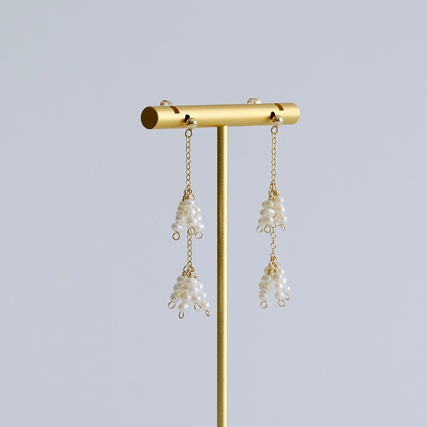 Floral Cluster Pearl Earrings