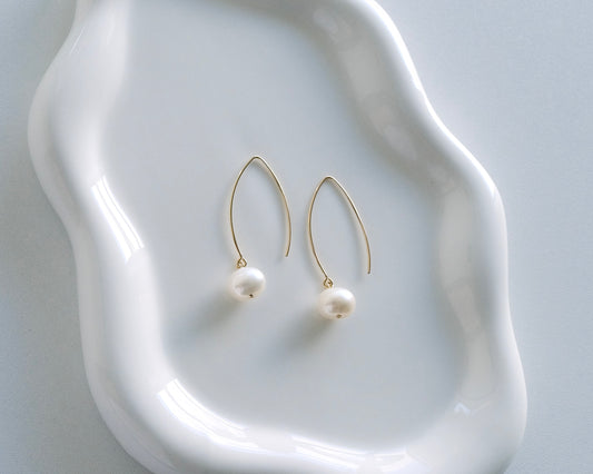 Grace V Pearl Earrings