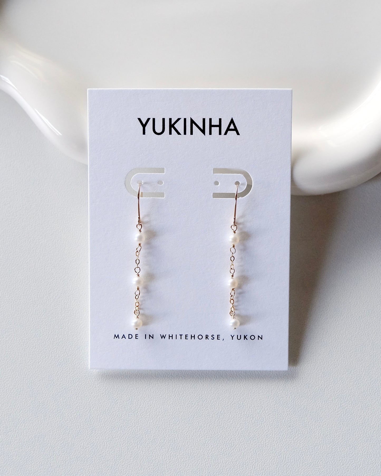 Pearl Line Earrings