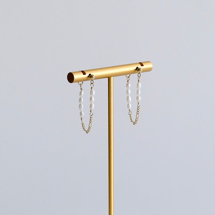 Stella Pearl Chain Earrings