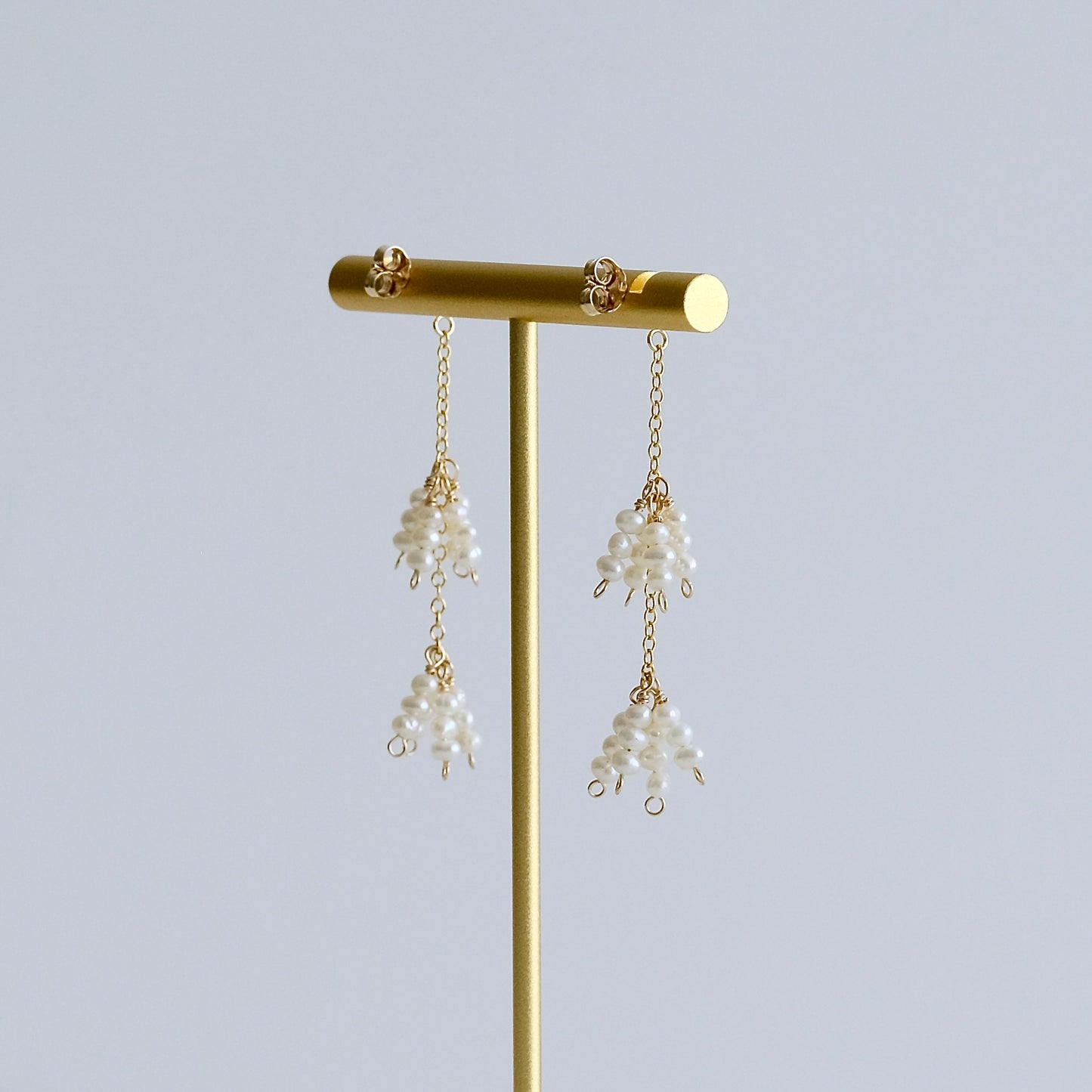 Floral Cluster Pearl Earrings