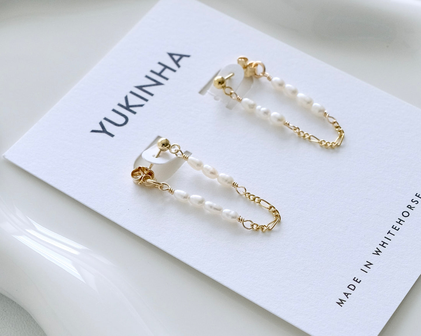 Stella Pearl Chain Earrings
