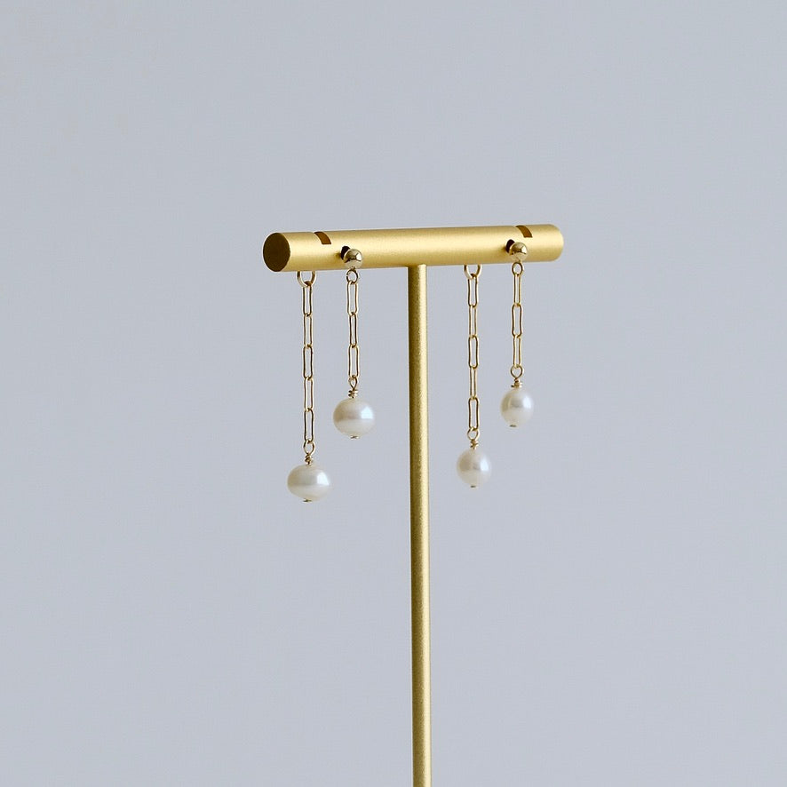 Pearl Duet Earrings (2WAY)