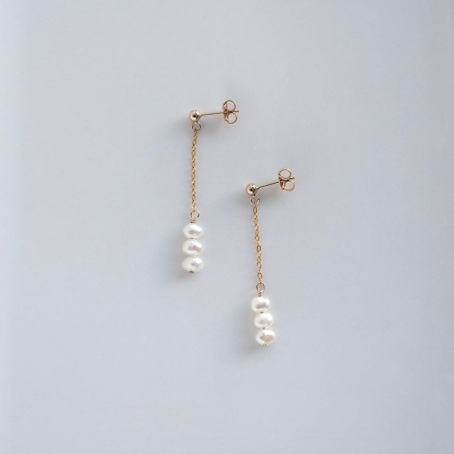 Three Pearl Earrings