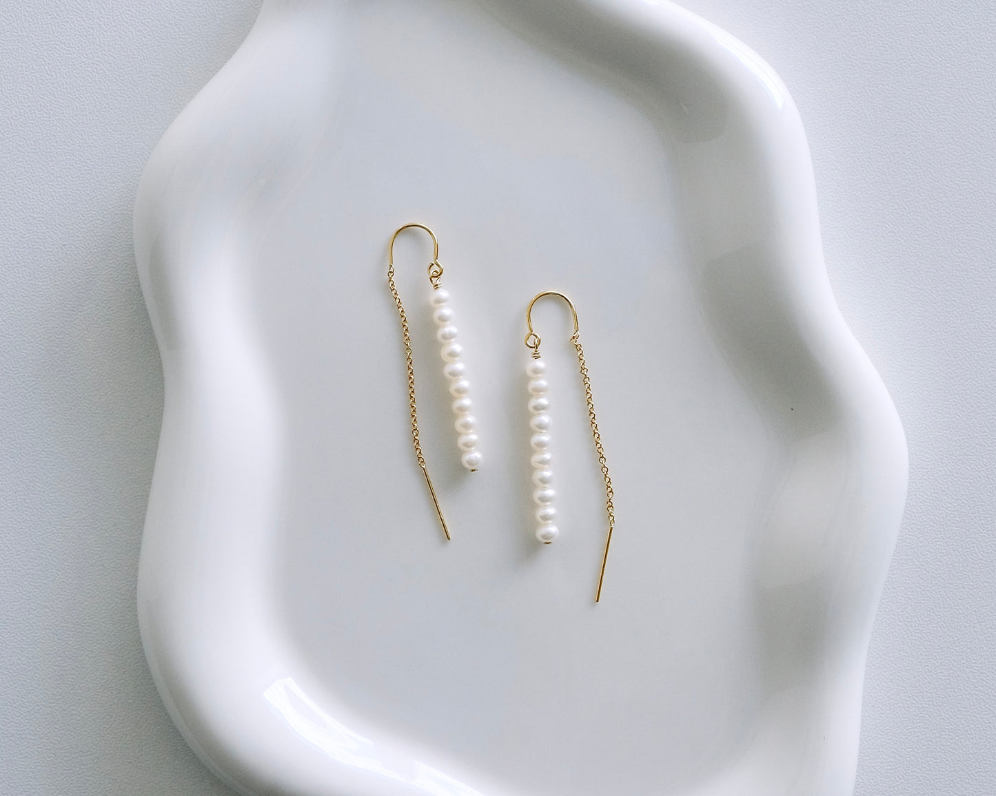 Pearl Threader Earrings