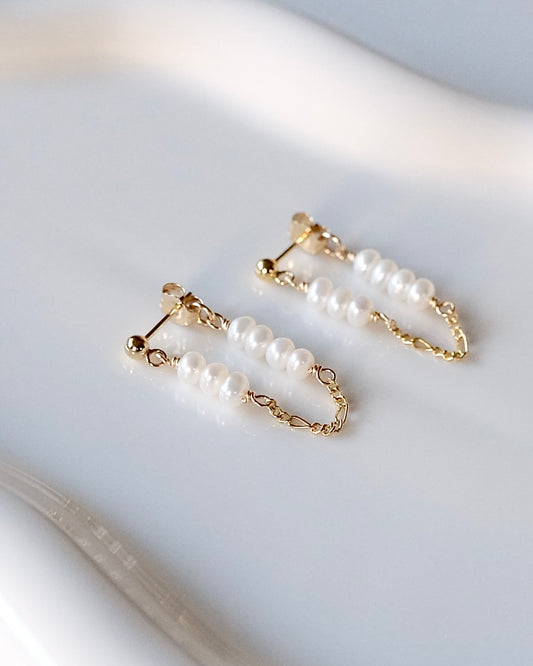 Stella Pearl Chain Earrings