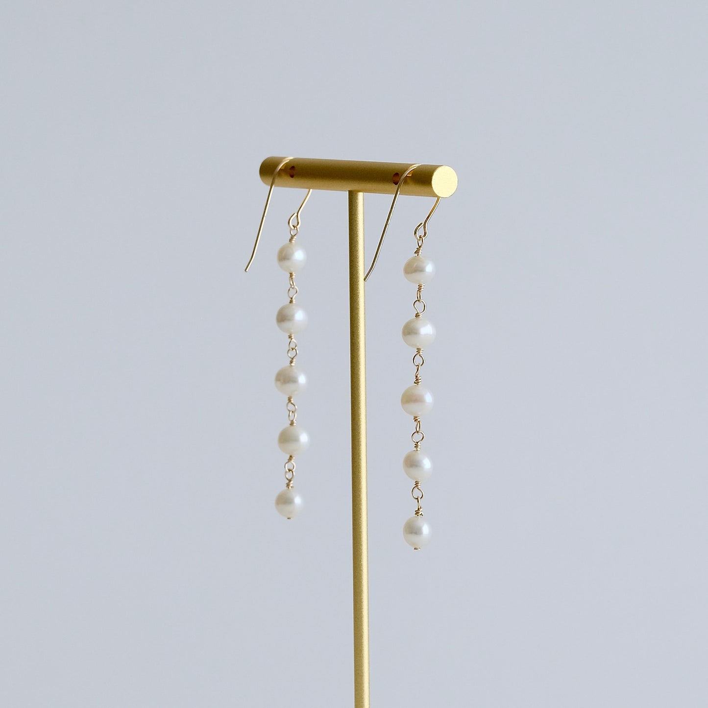 Five Pearl Drop Earrings