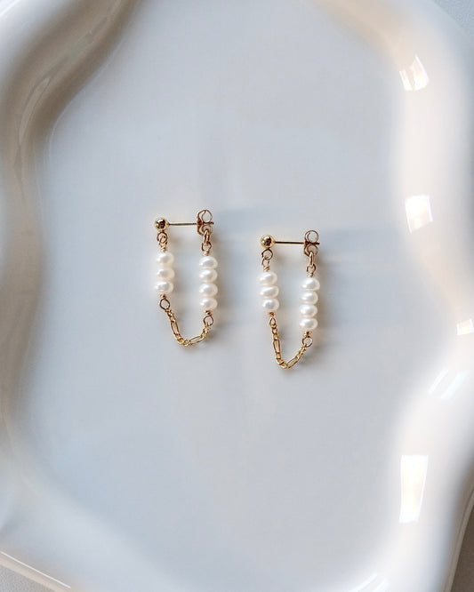 Stella Pearl Chain Earrings