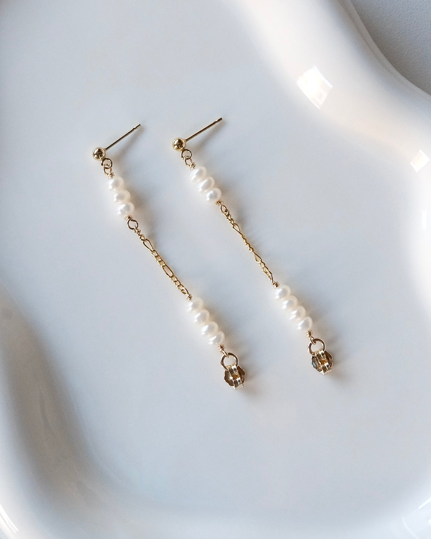 Stella Pearl Chain Earrings