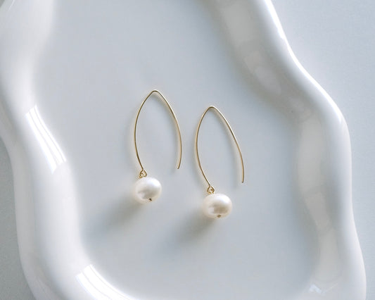Grace V Pearl Earrings