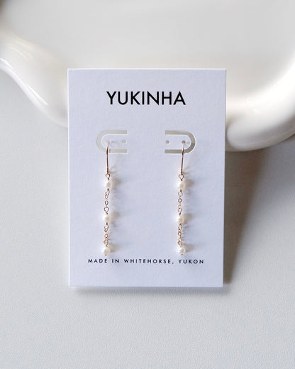 Pearl Line Earrings