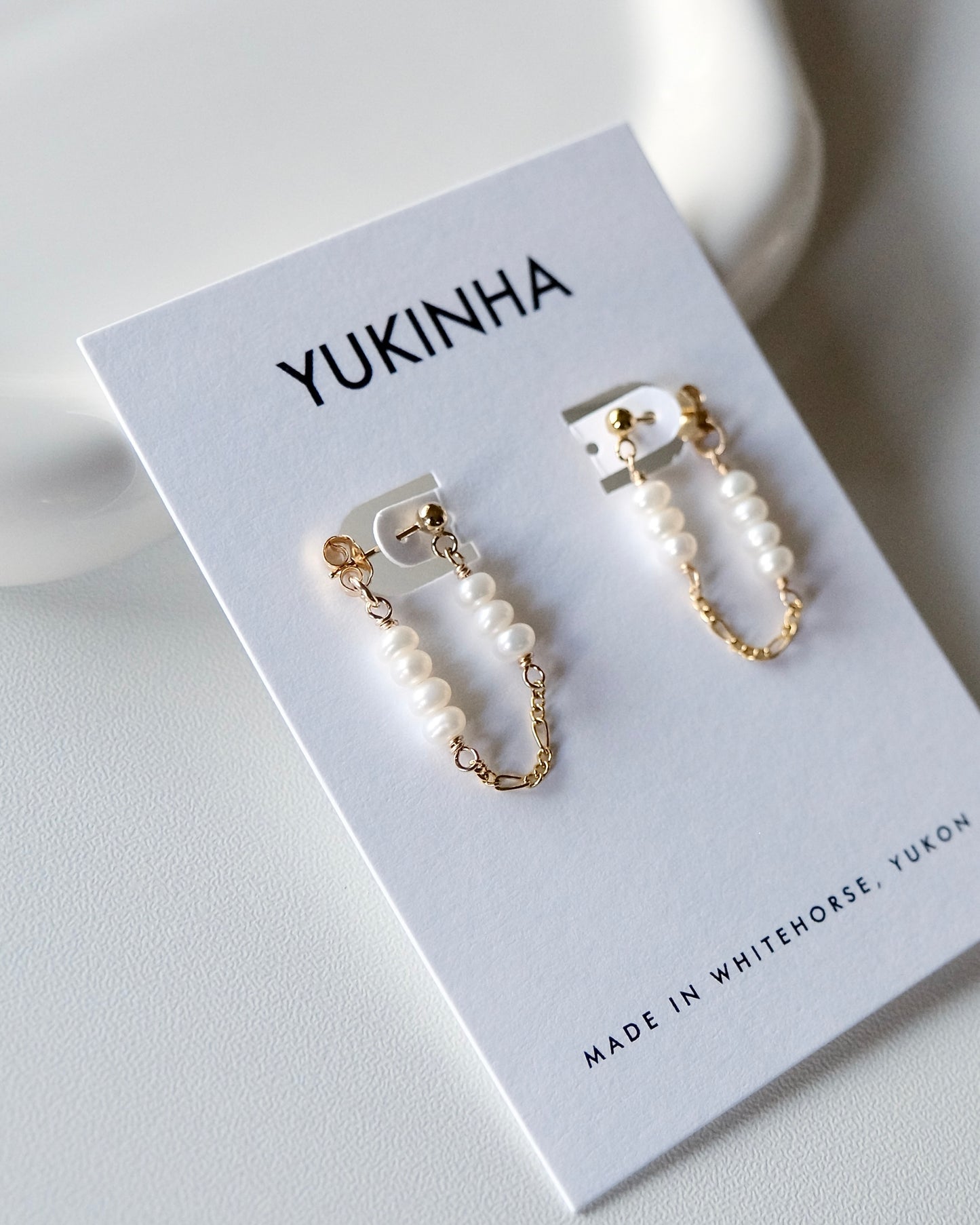 Stella Pearl Chain Earrings