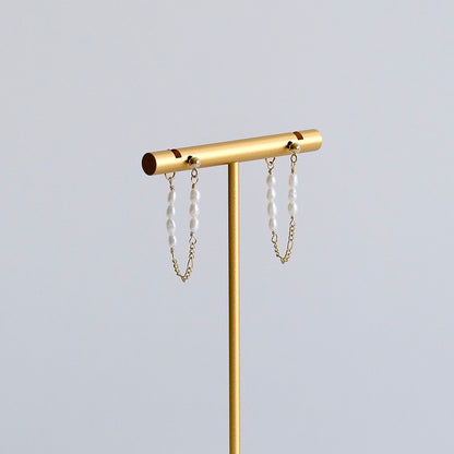 Stella Pearl Chain Earrings