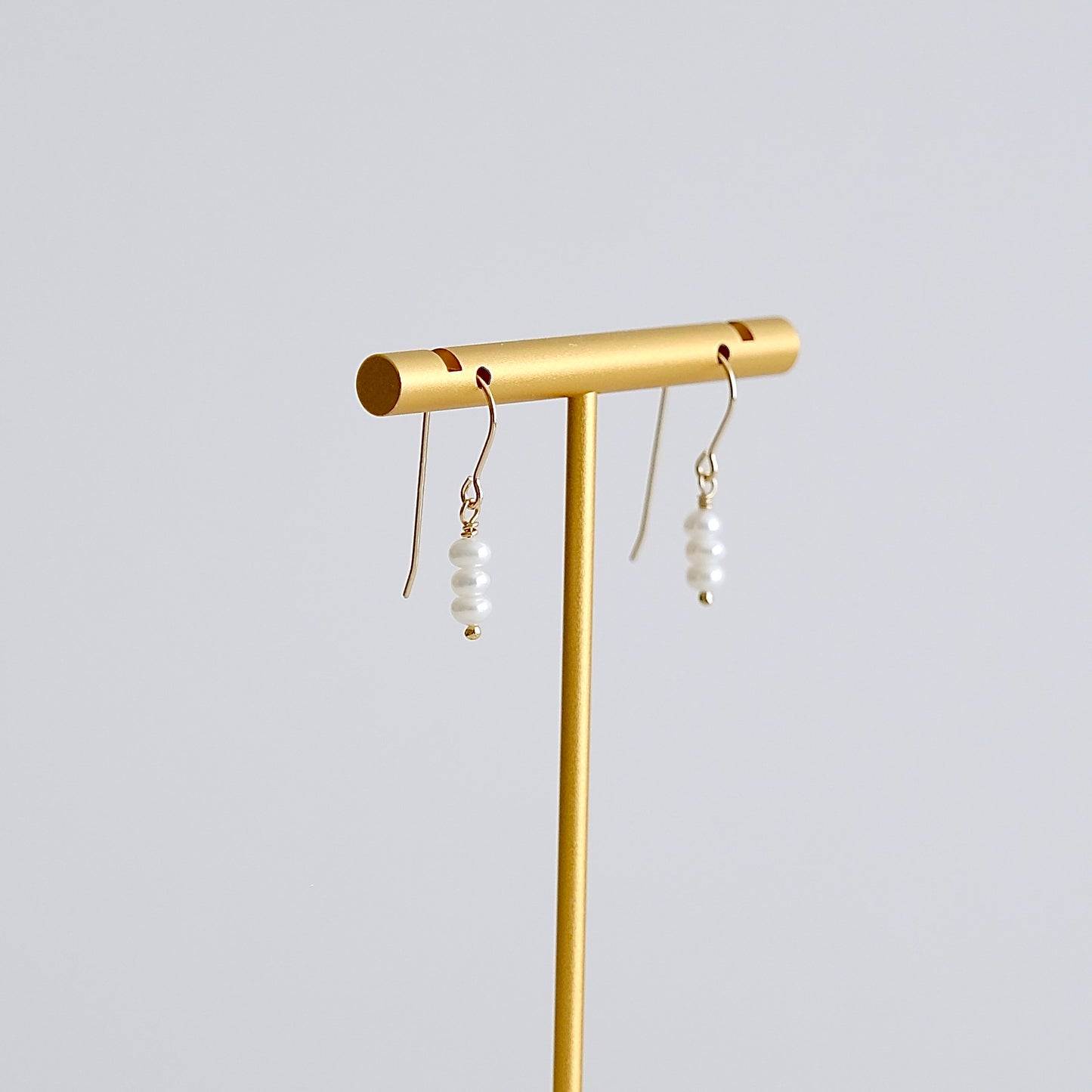 Trio Pearl Drop Earrings