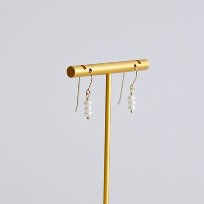 Trio Pearl Drop Earrings