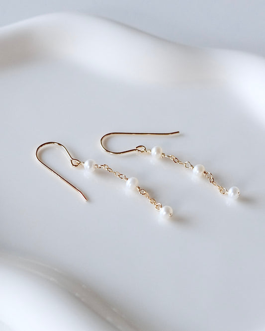 Pearl Line Earrings