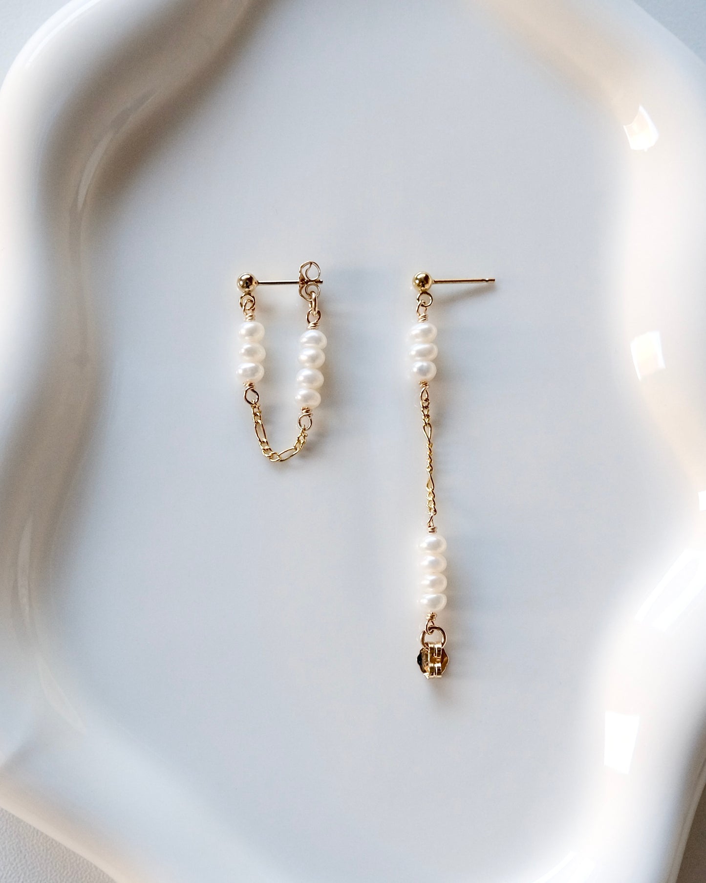 Stella Pearl Chain Earrings
