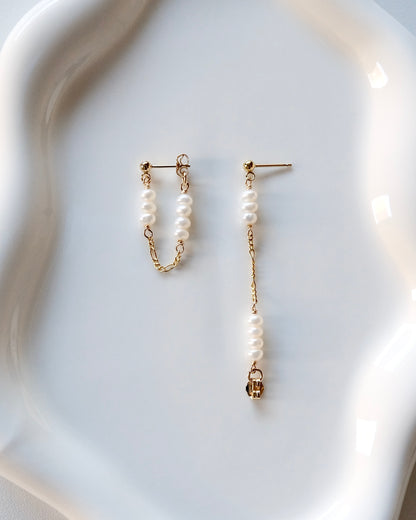 Stella Pearl Chain Earrings