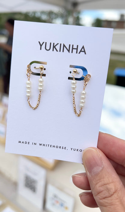 Stella Pearl Chain Earrings