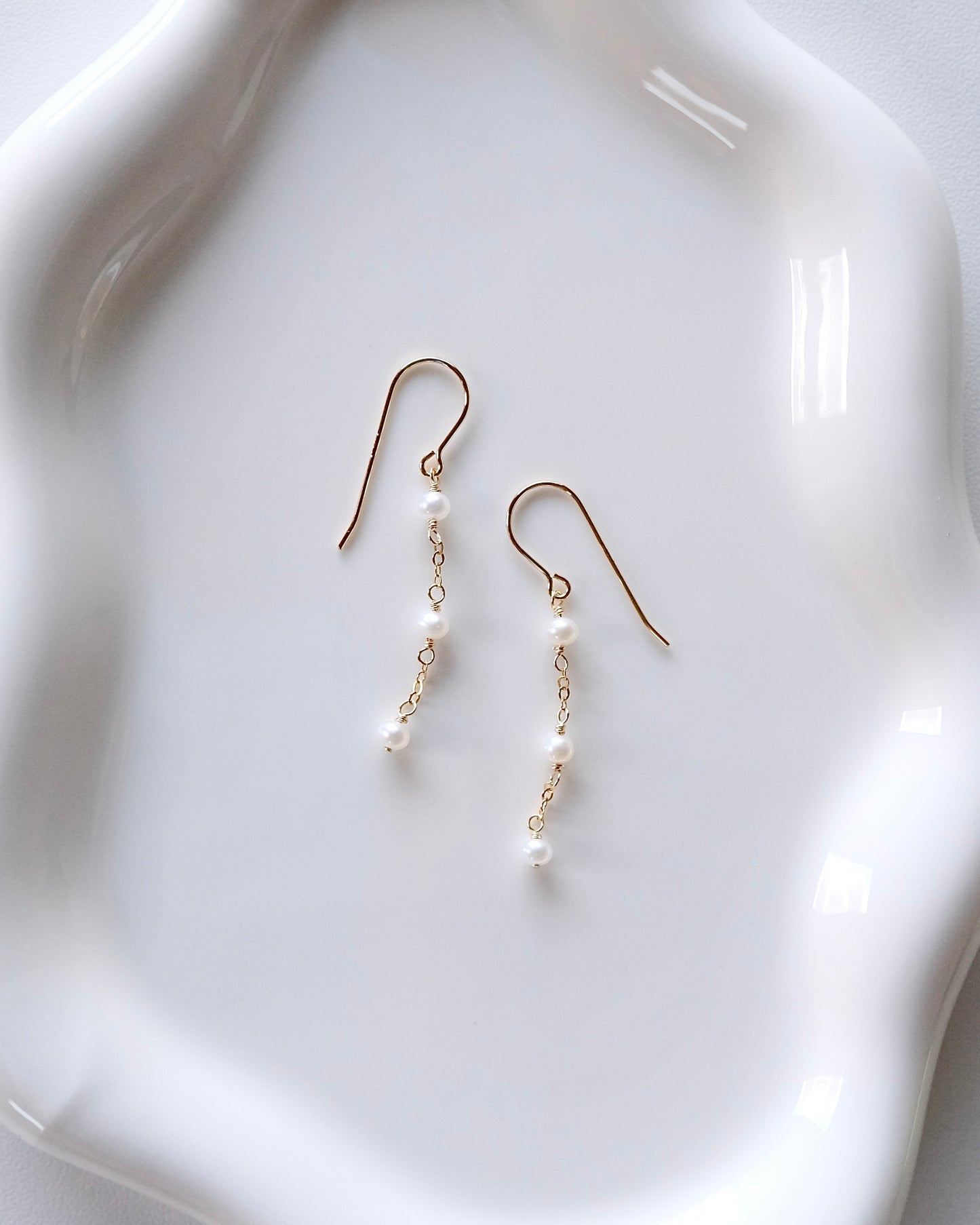 Pearl Line Earrings