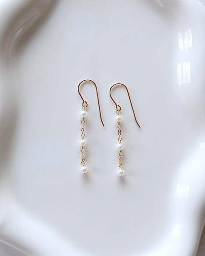 Pearl Line Earrings