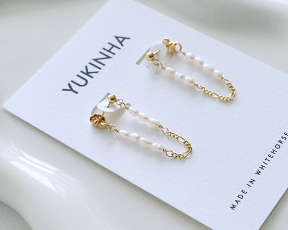 Stella Pearl Chain Earrings