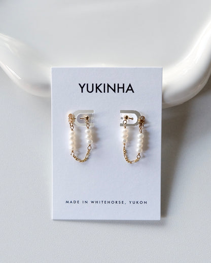 Stella Pearl Chain Earrings