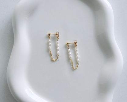 Stella Pearl Chain Earrings