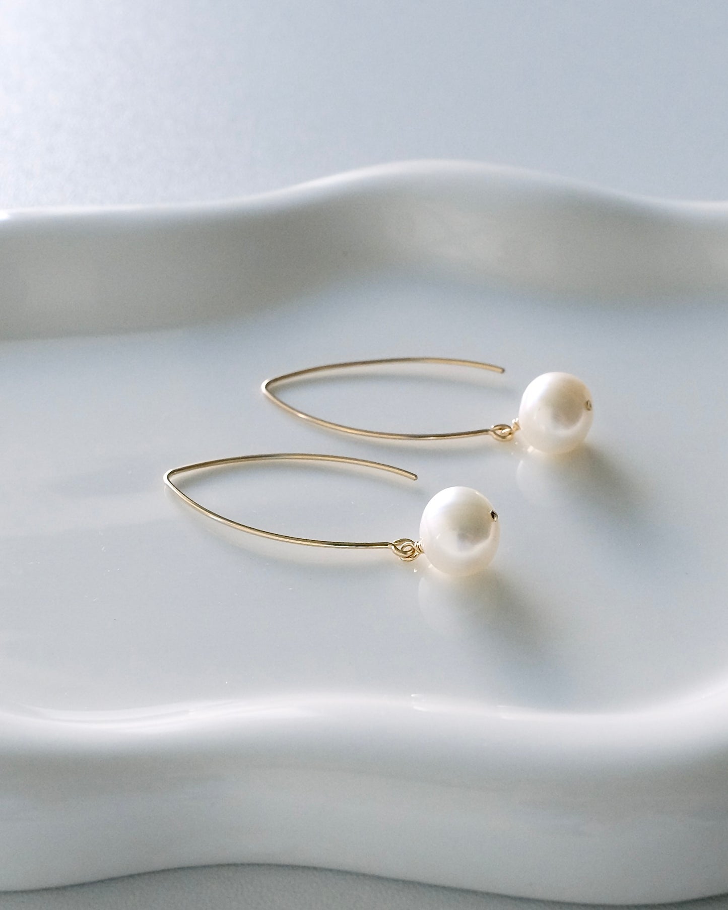 Grace V Pearl Earrings
