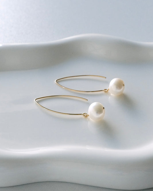 Grace V Pearl Earrings