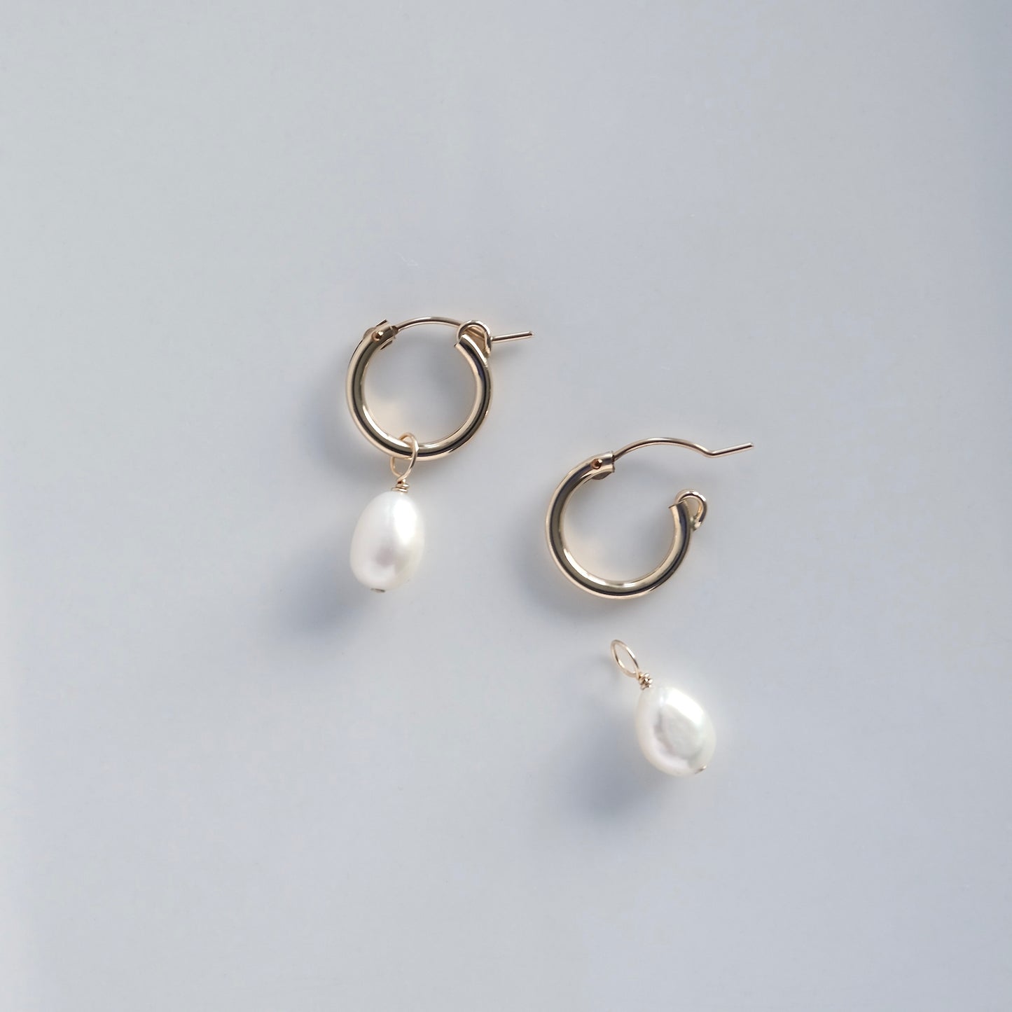 Pearl Hoop Earrings