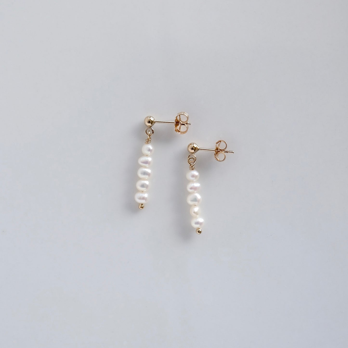 5-Line Pearl Earrings