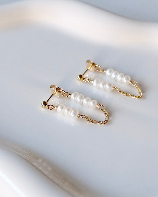 Stella Pearl Chain Earrings